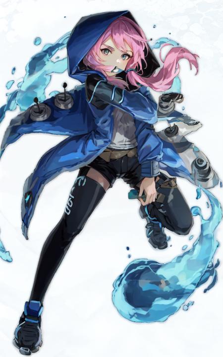 02217-1686889833-1girl,solo,blue poison,hood,full body, pose,pink hair,.png